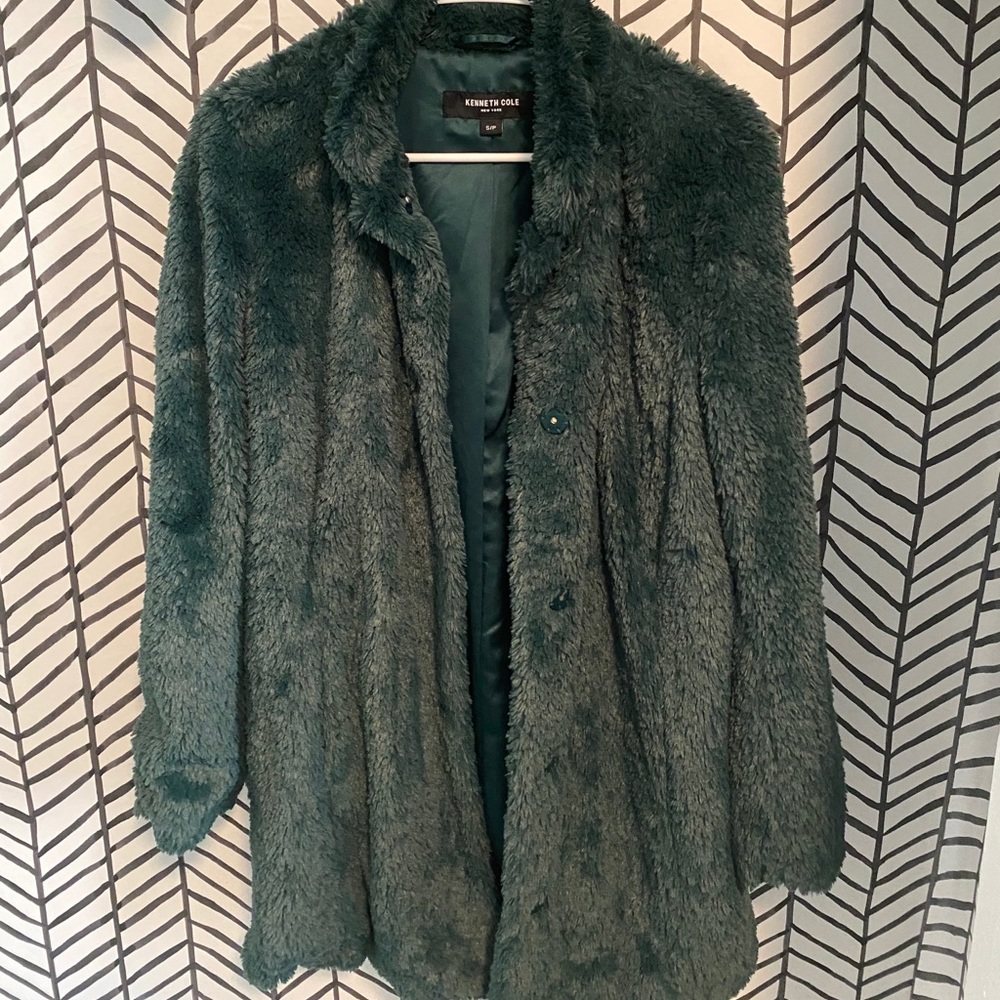 Kenneth Cole Faux Fur Coat